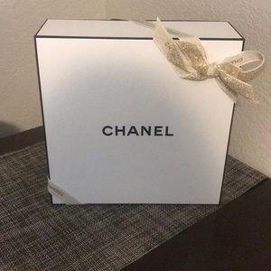 Chanel Gift Box with Gold Chanel ribbon